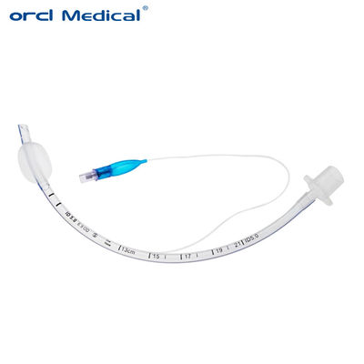 Perlengkapan medis PVC sekali pakai oral hidung tabung endotracheal preformed dengan diborgol / tidak diborgol