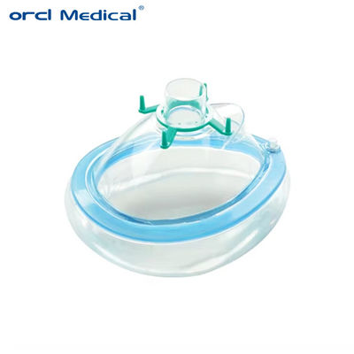 Disposable Breathing Face Oxygen Silicone Medical PVC Anesthesia Mask Tanpa Inflasi Valve Anesthesia Mask Supply