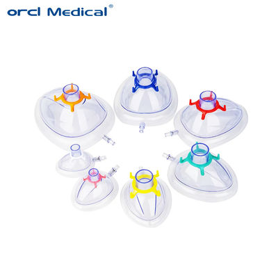 CE ISO Disetujui Silikon Medis Medis Dewasa Dewasa Pediatrik Bayi Neonatus PVC Anestesi Masker Dengan Katup Periksa