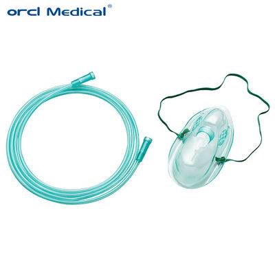 Pabrik Produsen Masker Oksigen PVC Sekali Pakai dengan Selang CE LSO