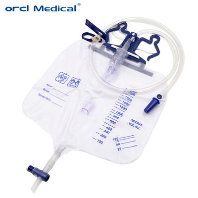 Urologi Bedah sekali pakai Medis Steril 2000ml Luxury Urine Drainage Bags Perusahaan Pemasok