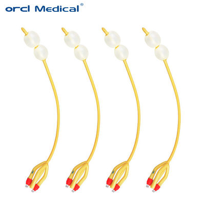 4 Way Latex Foley Catheter Silicone Coated Double Balloon Kateter Urin Lateks