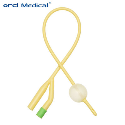 Catheter Foley Lateks OEM Catheter Balon Foley Kelas Medis 3 Way / 2 Way