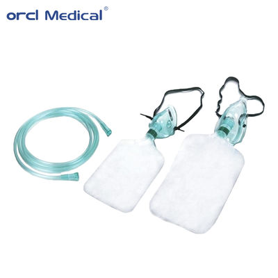Masker Wajah Non-Rebreathing Sekali Pakai untuk Penggunaan Rumah Sakit Pasokan Bedah Berkualitas Tinggi Masker Oksigen PVC dengan Kantong Reservoir
